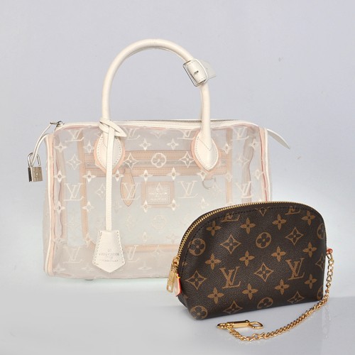 High Quality Louis Vuitton Monogram Transparence Lockit M40698